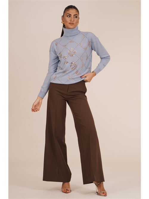 Maglia con strass Love To Love by Gai Mattiolo | LT625AZZURRO